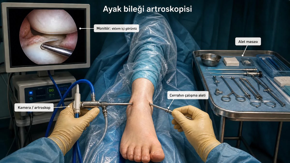 Ayak bileği artroskopisinin yapılması